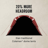 Casa De Campaña Coleman Skydome Tent 4 Personas, Gris Con Verde