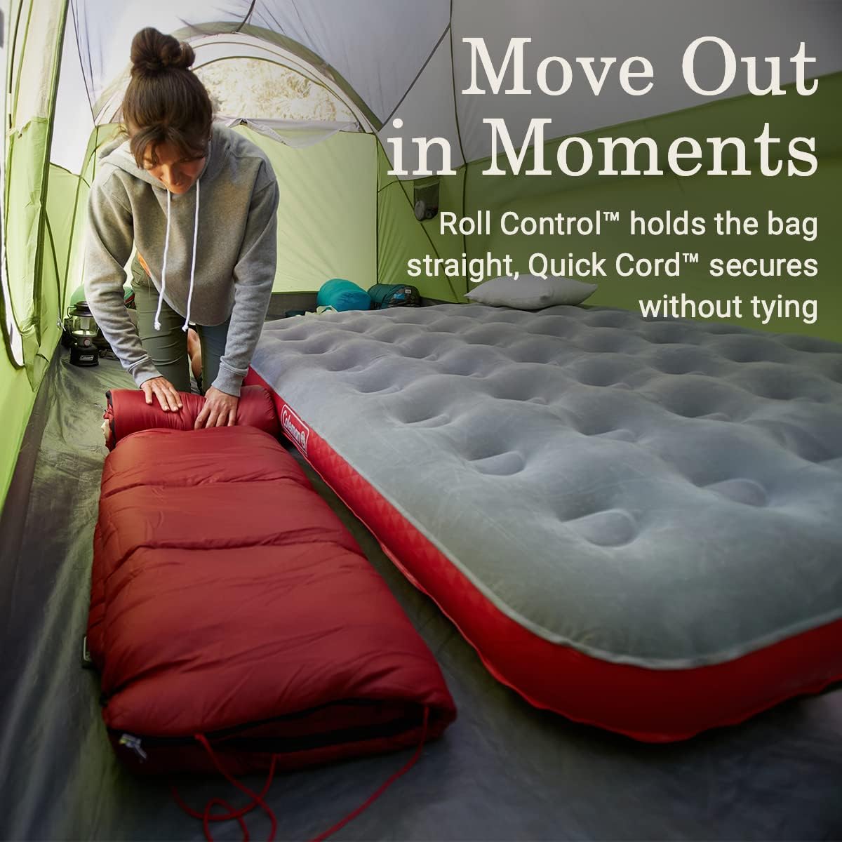 Sleeping Bag Coleman Flatlands, 30F, Rojo