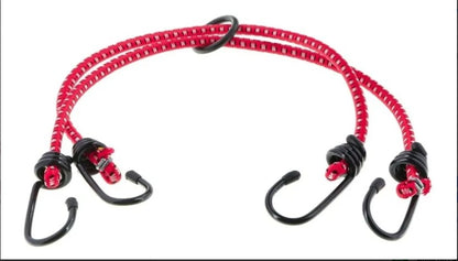 Cordones Elasticos Rojos de 4 Ganchos