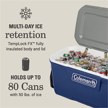 Hielera 316 Coleman 100 QT, 5863 Azul Con Gris Y Blanco